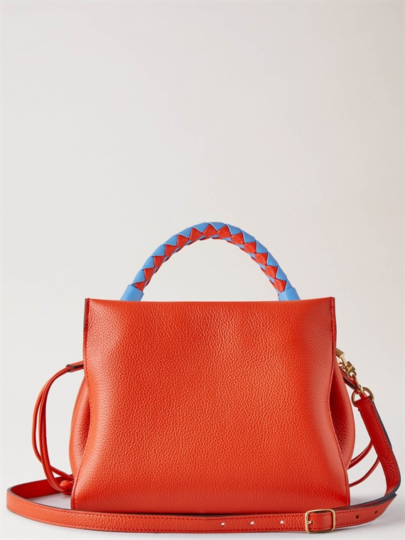 Mulberry Small Iris Coral Orange Small Classic Grain